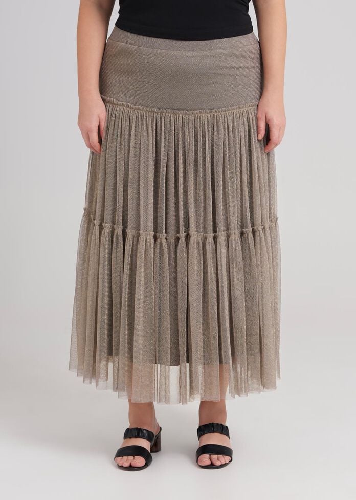 Gathered Tulle Skirt, , hi-res