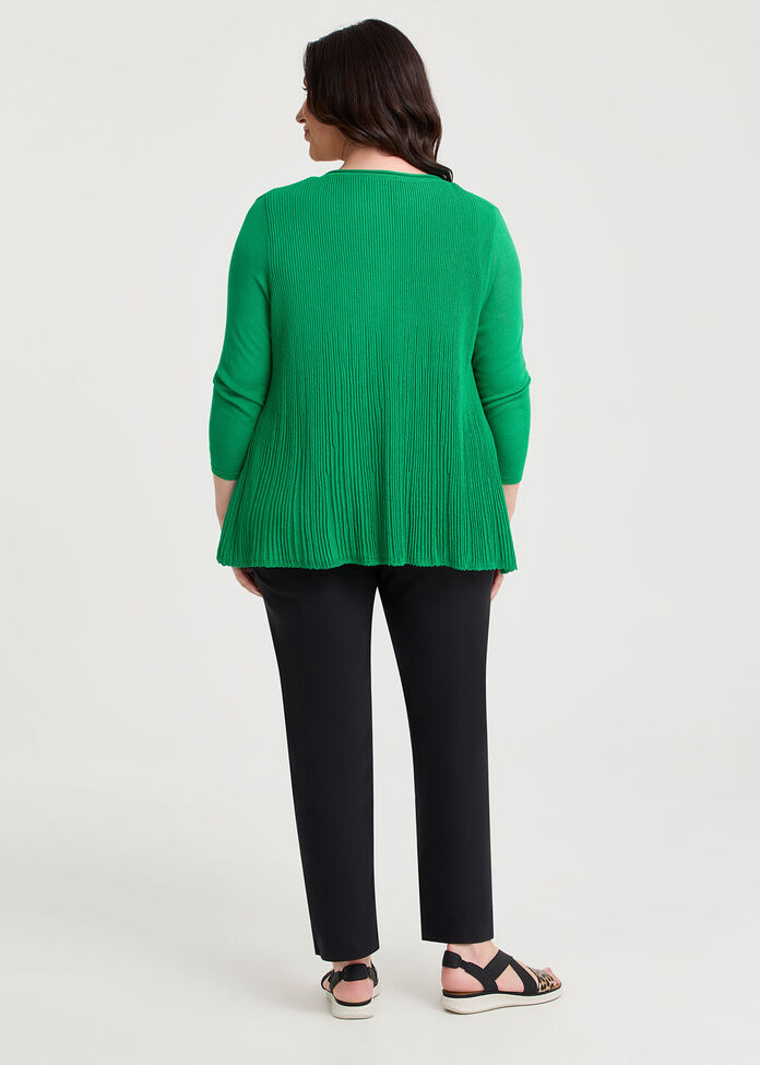 Plisse Knit Natural Cardigan, , hi-res