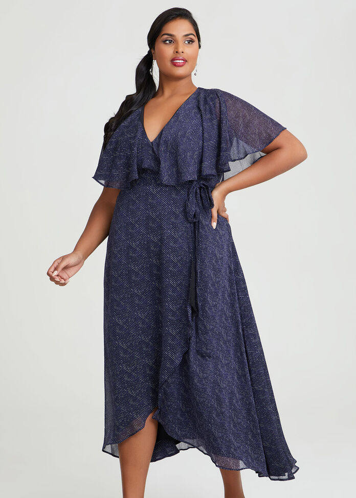 Livia Chiffon Wrap Maxi Dress, , hi-res