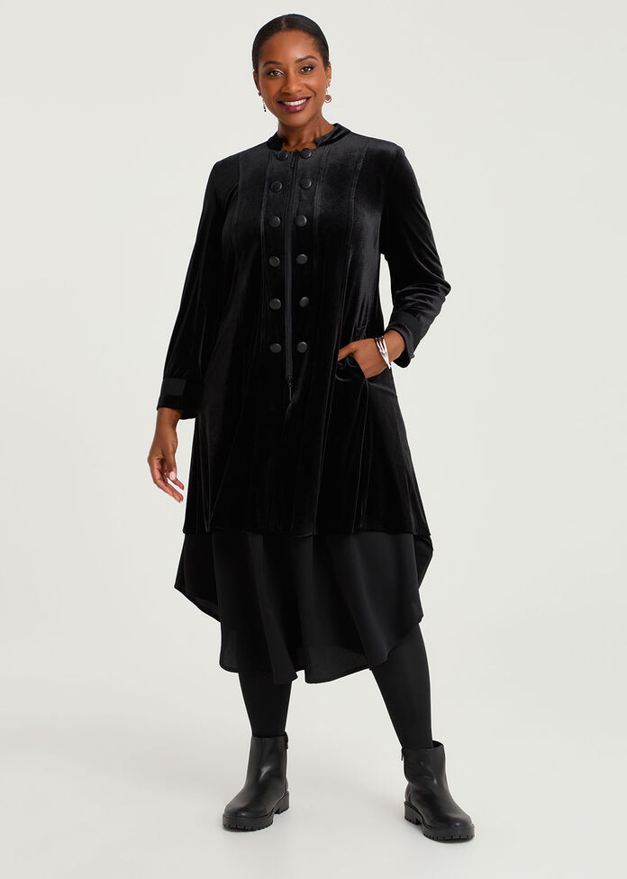 Wrap Bamboo Ponte Boot Skirt, , hi-res