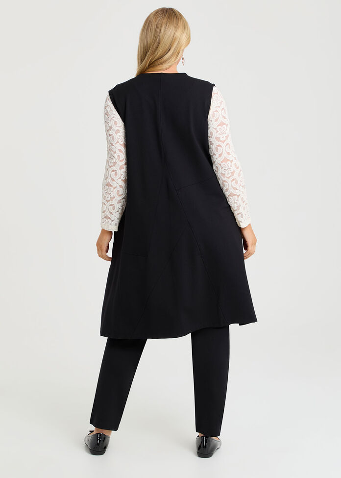 Bamboo Ponte Vest, BLACK, hi-res