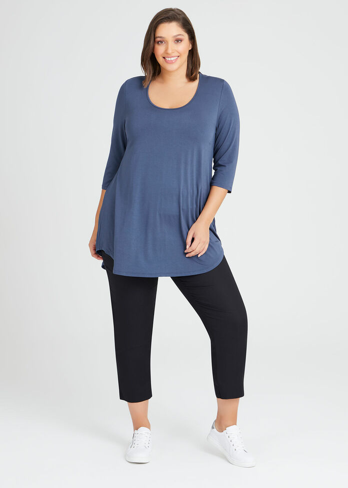 Bamboo Base 3/4 Sleeve Top, , hi-res