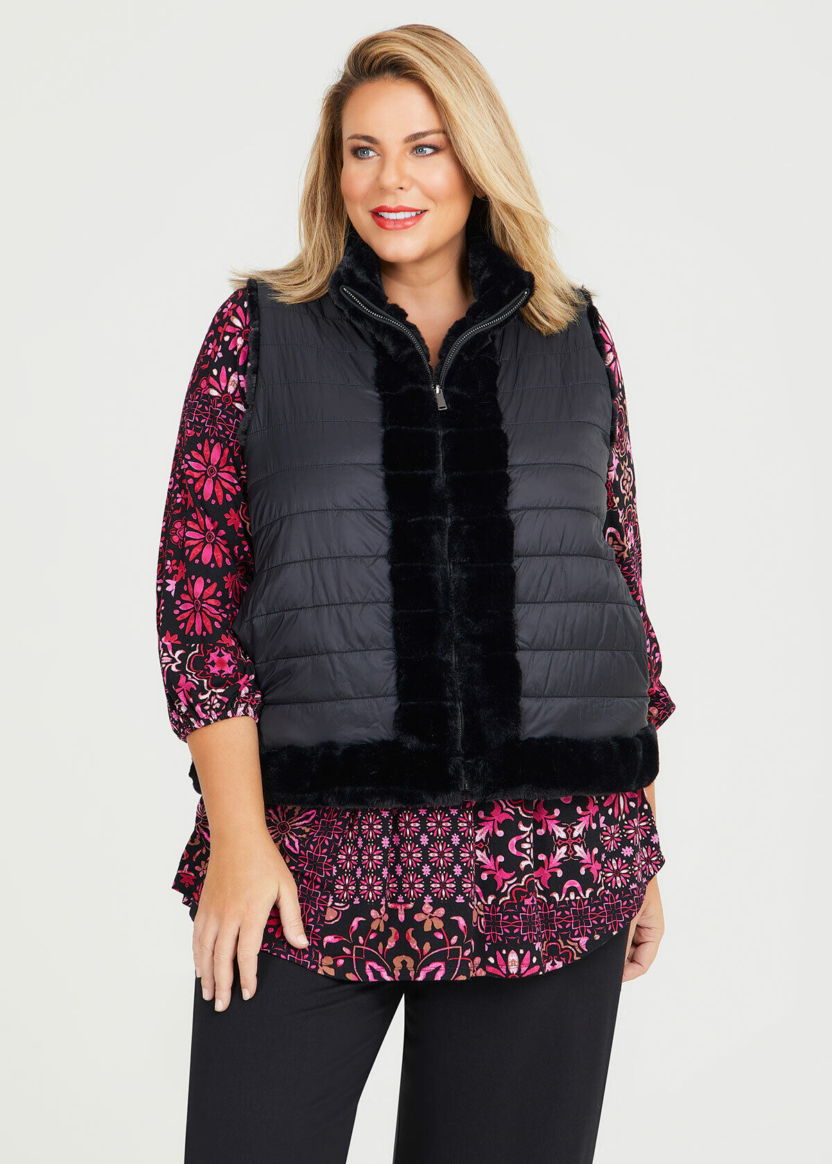Faux fur hotsell puffer vest