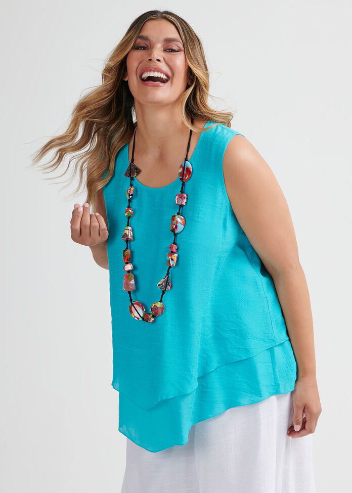 Layered S/less Top, , hi-res