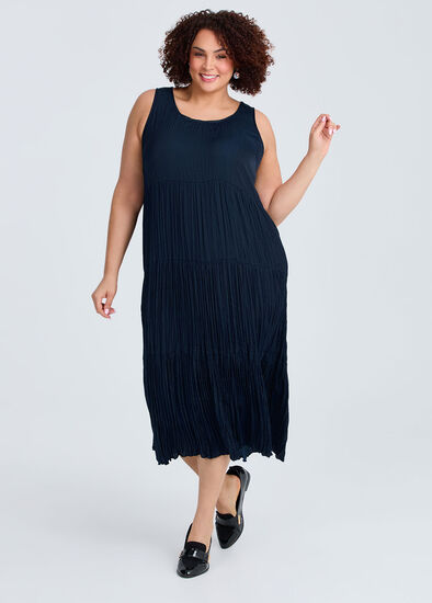 Plus Size Pleated Enya Dress