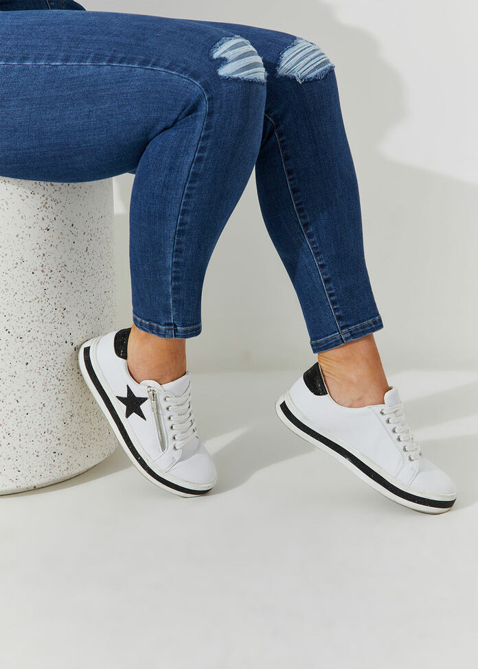 Shop Star Zip Wedge Sneaker Comfortable Shoes Taking Shape AU