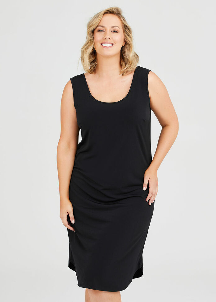 Shop Plus Size Luna Ultimate Slip Dress in Black | Taking Shape AU