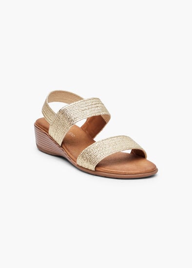 Elastic Wedge Sandal
