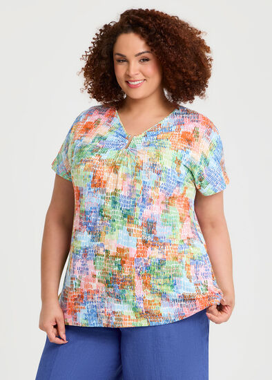 Plus Size Natural Destination Top