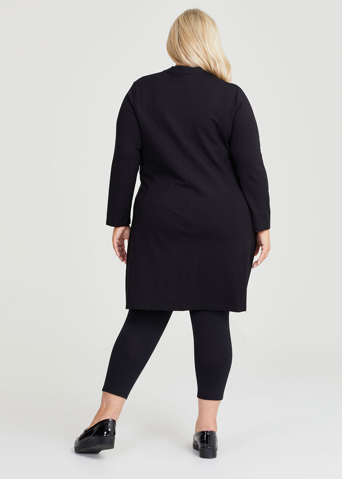 Shop Plus Size Bamboo Ponte Pocket Shift Dress in Black | Taking Shape AU