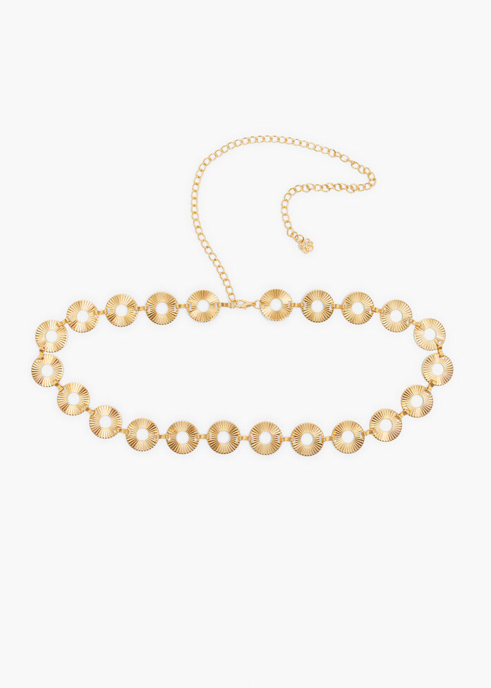 Gold Circle Chain Belt, , hi-res