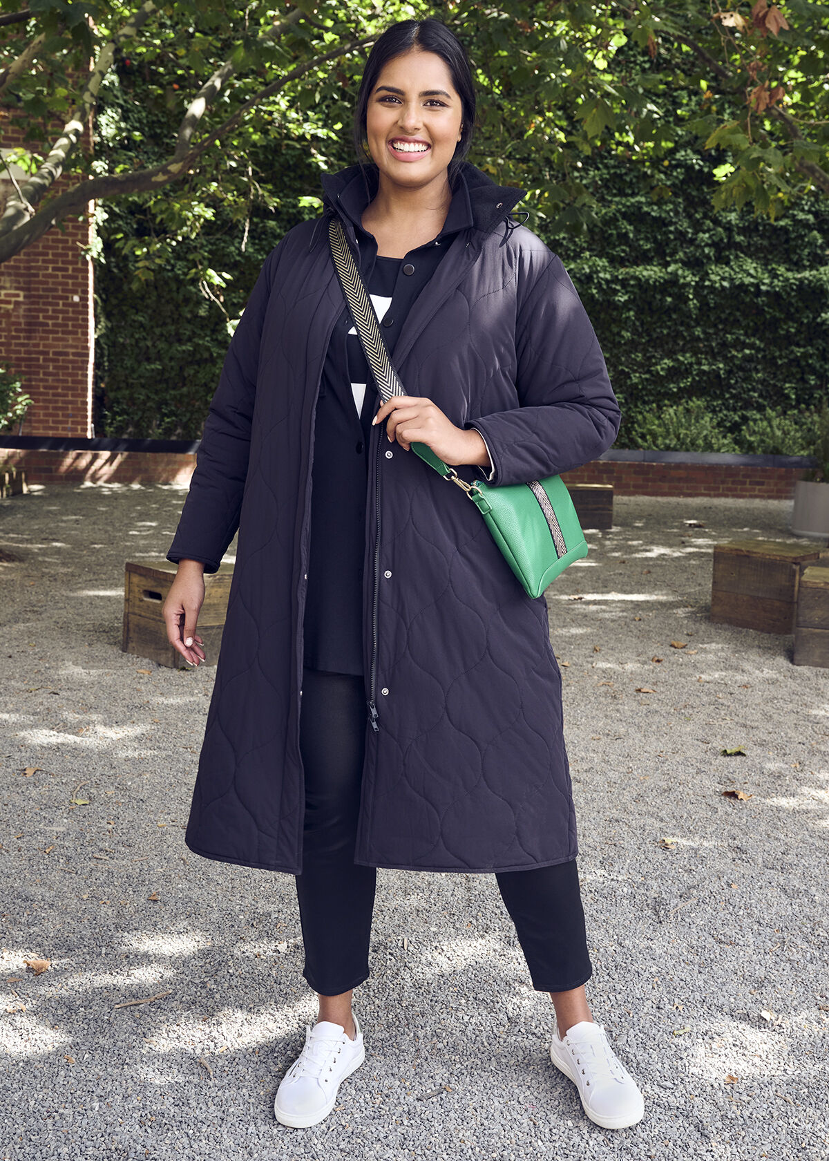 Plus size hooded puffer jacket top