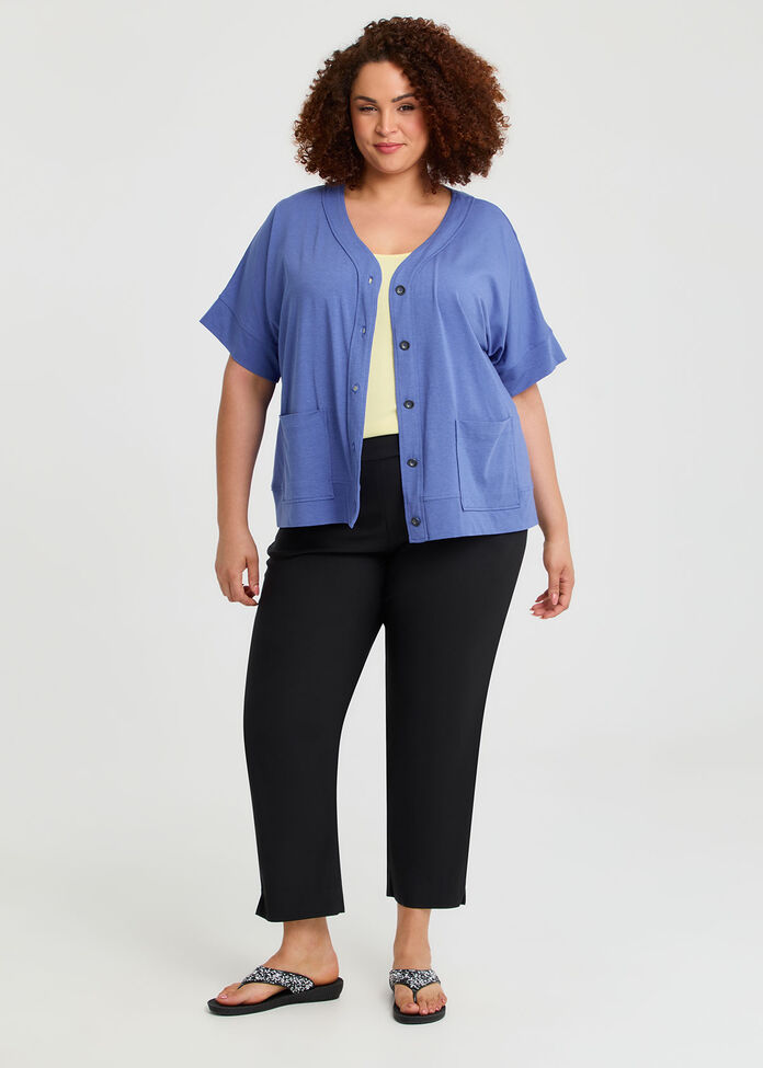 Pima Cotton Essential Cardigan, , hi-res