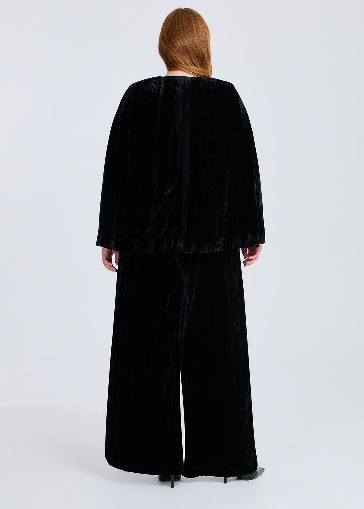 Shop Plus Size Velvet Cape Evening Jacket, Black | Taking Shape AU