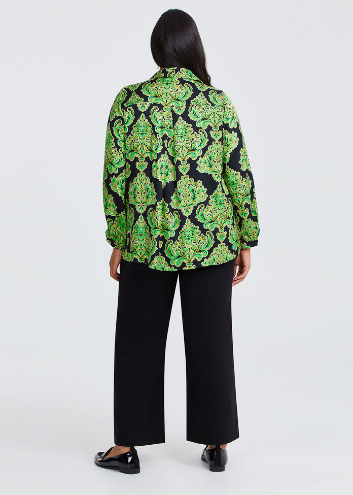 Shop Plus Size Natural Nadia Collar Top in Multi | Taking Shape SE