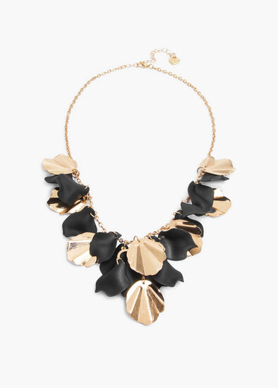 Short Metal Leaf Necklace