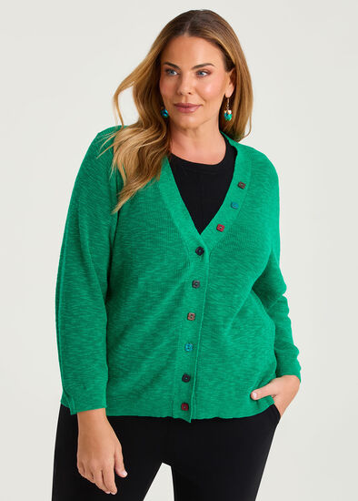 Plus Size Haven V-neck Cotton Linen Cardigan