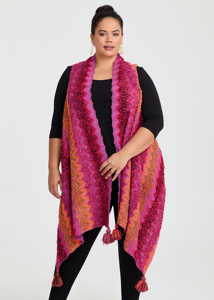 Bright Textured Vest, , hi-res