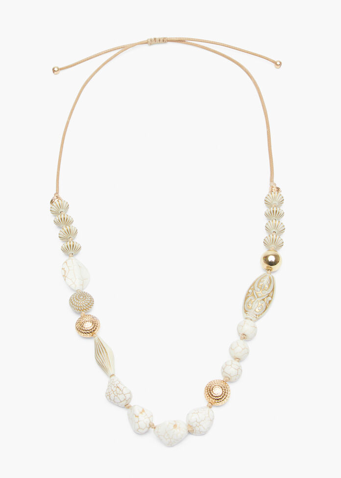 Natural Bead Necklace, , hi-res