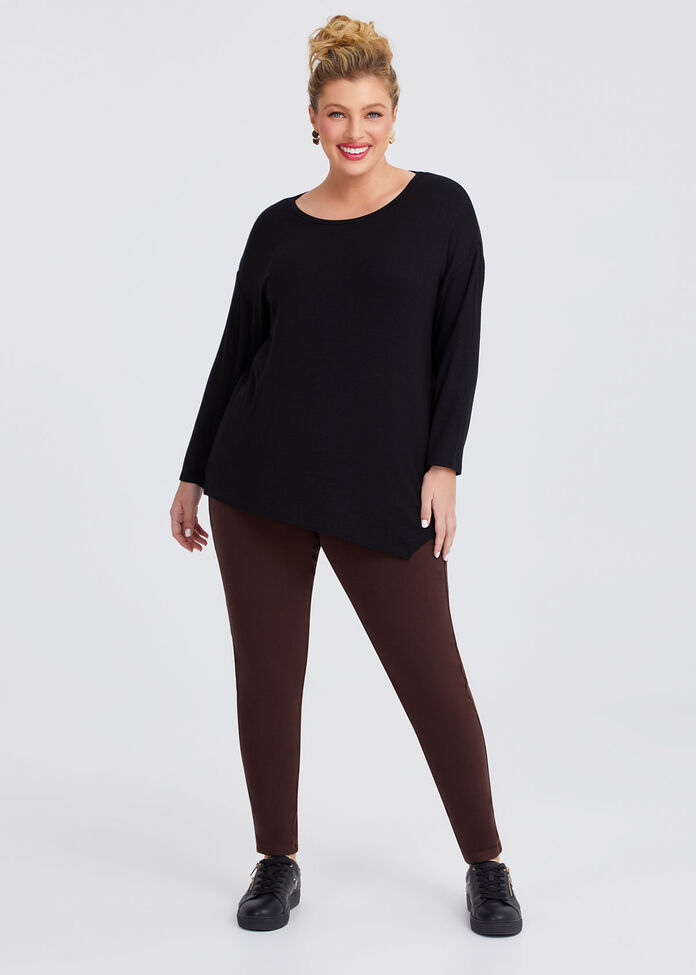 Natural Asymmetrical Rib Top, , hi-res