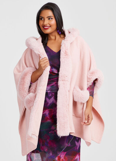 Hooded Fur Cape