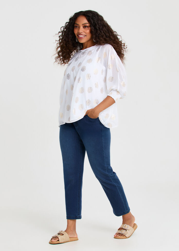 Chiffon Alinda Foil Overtop, , hi-res