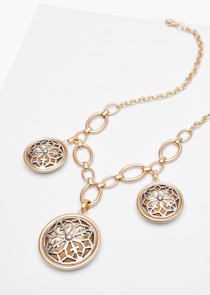 Filigree Statement Necklace, , hi-res