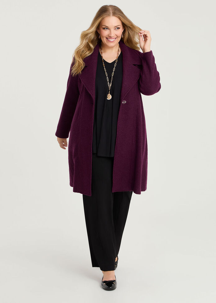 Madison Boiled Wool Coat, , hi-res