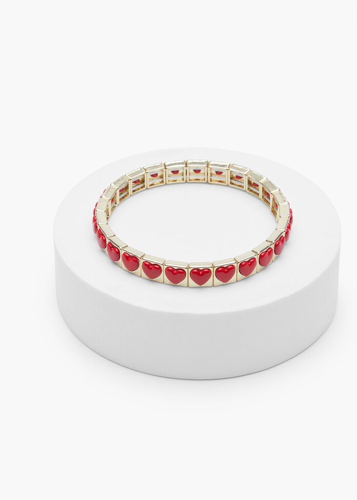 The Scroll Heart Stretch Bracelet- 2 Colors