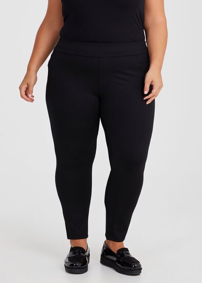 Plus Size Petite Ponte Willow Slim Leg Pant