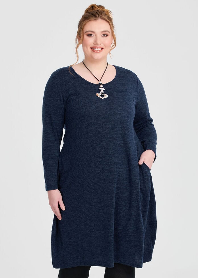 Long Sleeve Snug Dress, , hi-res