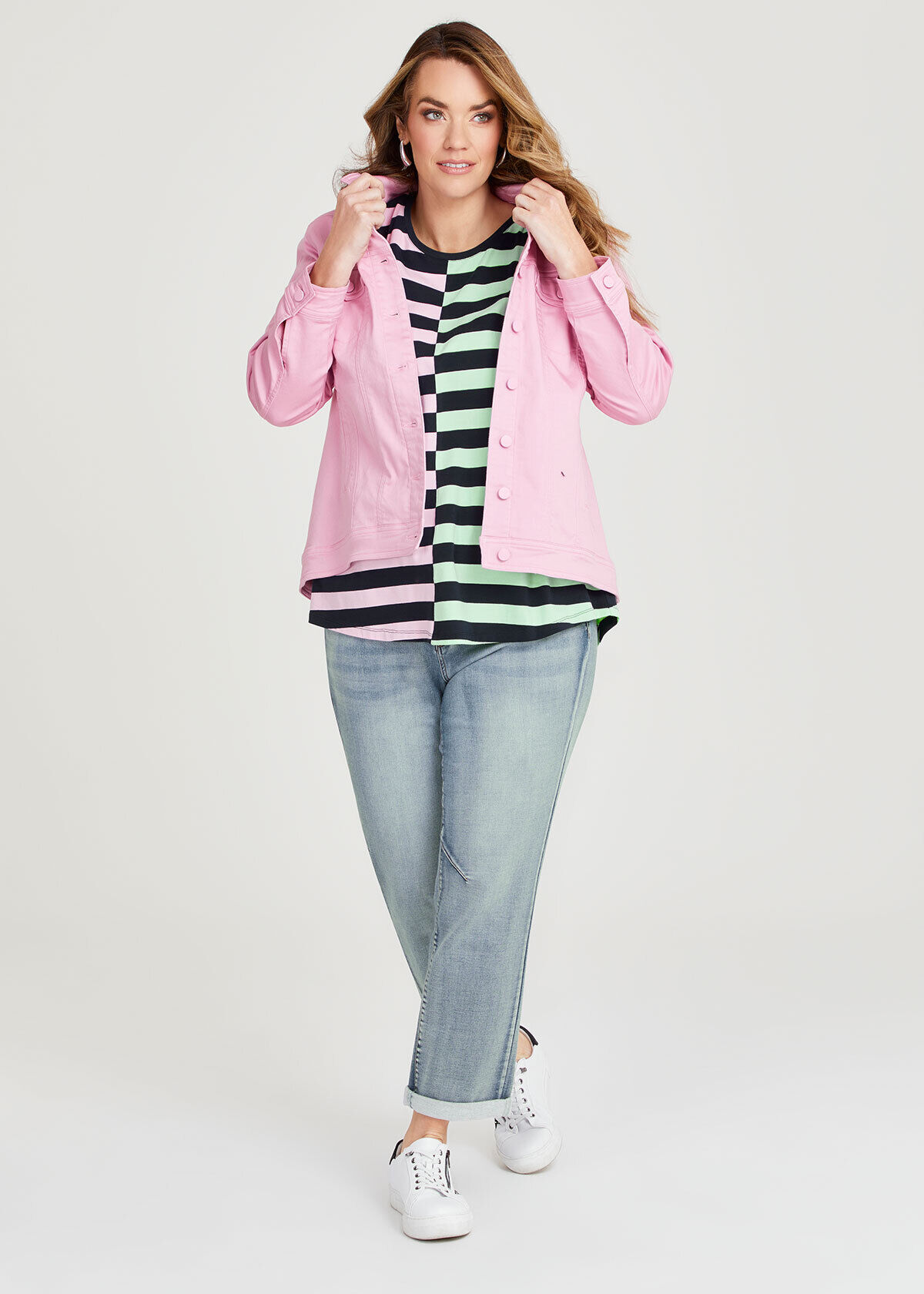 Coloured jeans jacket outlet