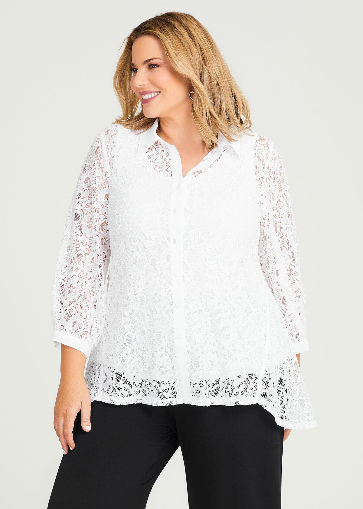 Plus lace sale top