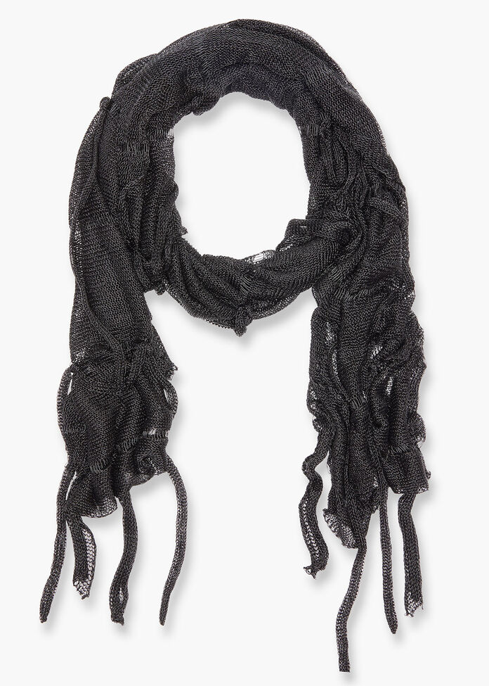Shimmer Tassel Scarf, , hi-res