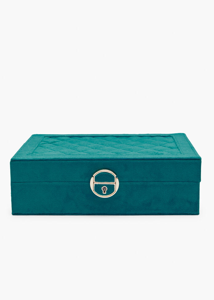 Shop Velvet Jewellery Box in Green Accessories Taking Shape NZ