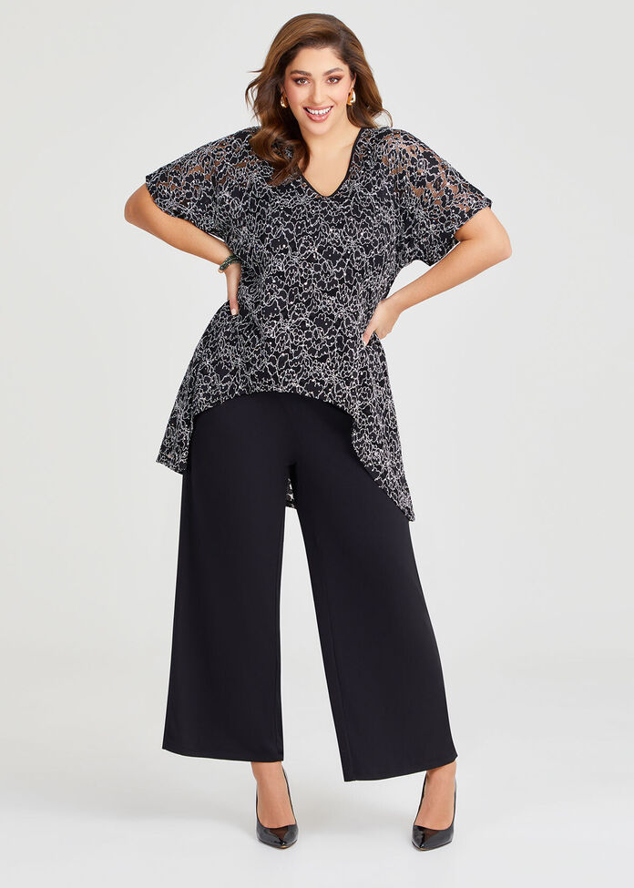 Giselle Sequin Lace Top, , hi-res
