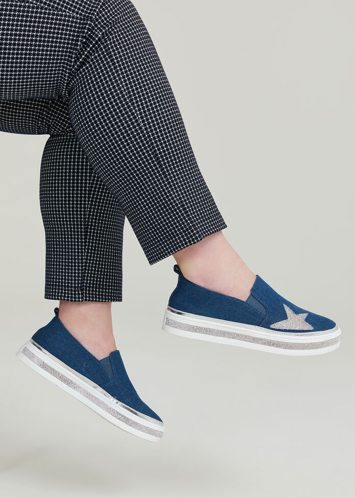 Shop Denim Bling Star Loafer | Comfortable Shoes | Taking Shape AU