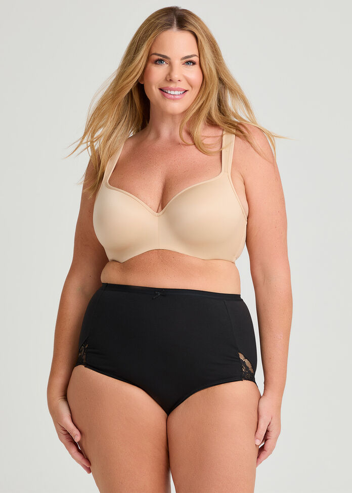 3 Pack Cotton Lace Full Briefs, , hi-res