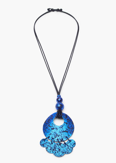 Metallic Foil Disc Necklace