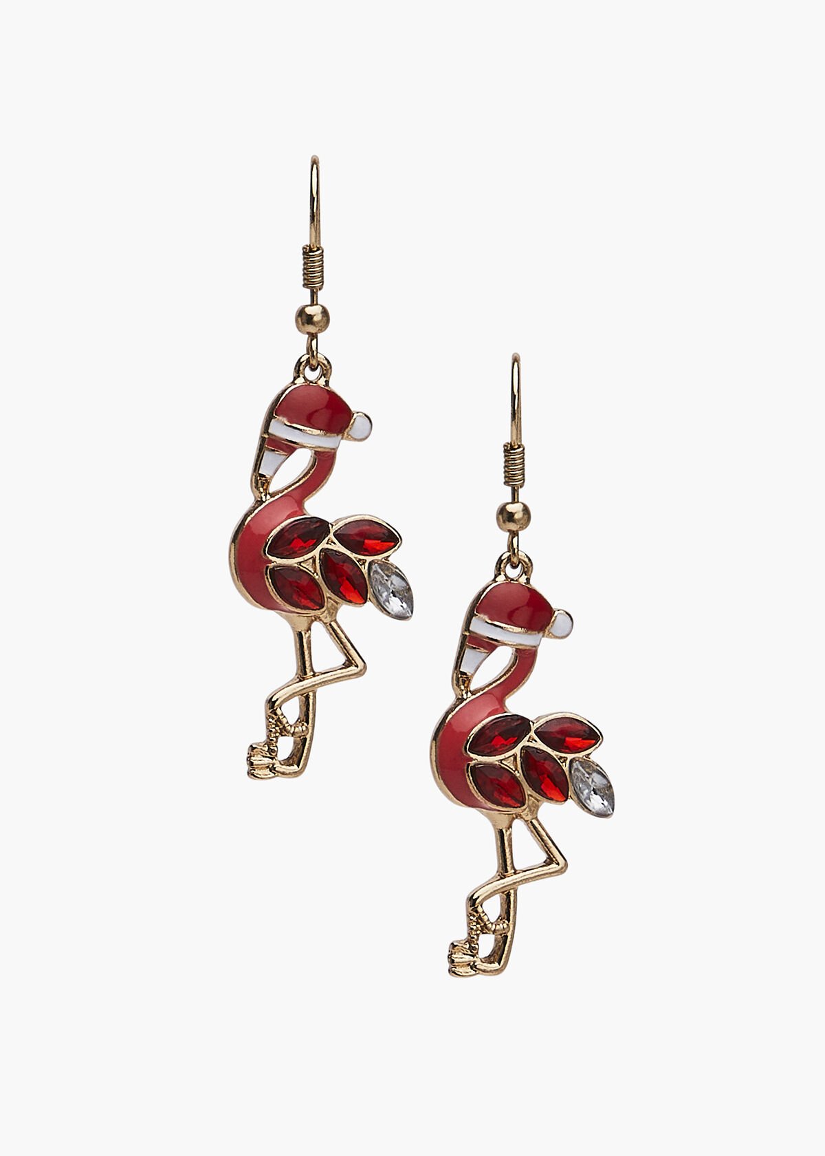 Christmas flamingo earrings discount