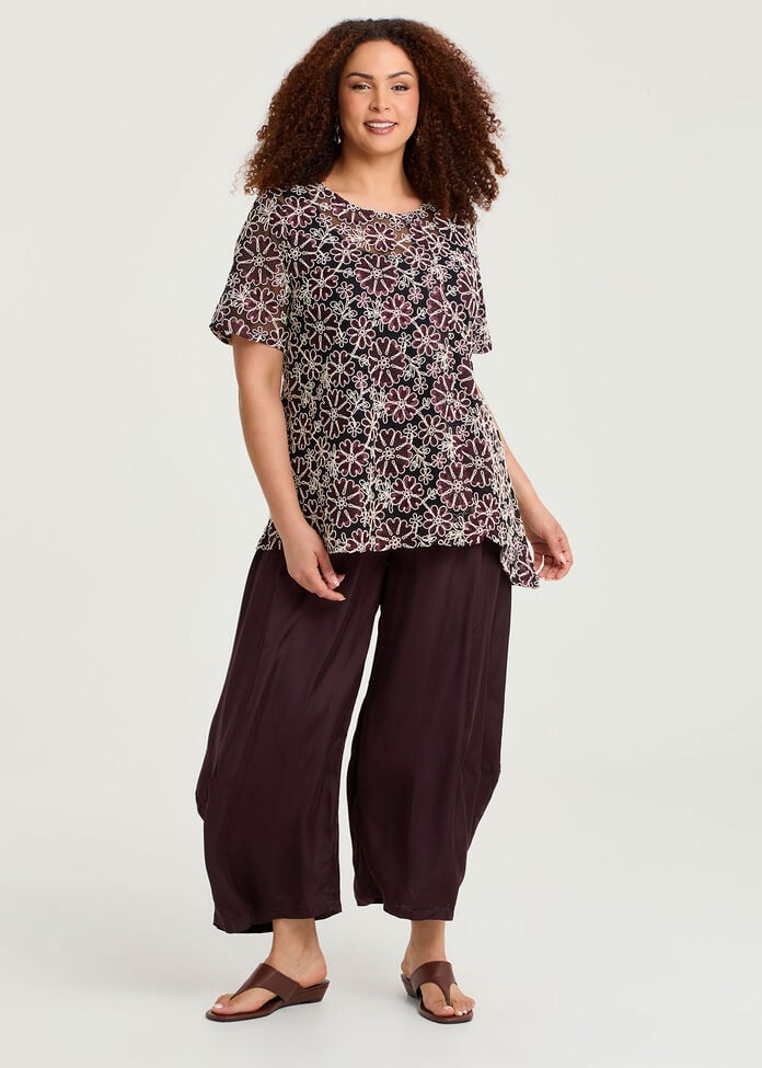 Faye Embroidered Mesh Tunic, , hi-res