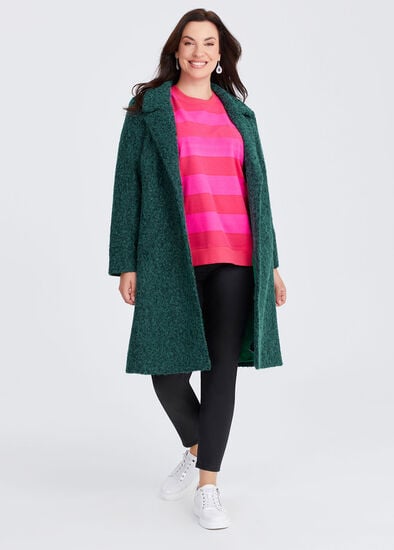 Plus Size Cocoon Longline Coat