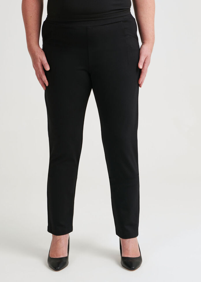 Gina Straight Ponte Pant, , hi-res