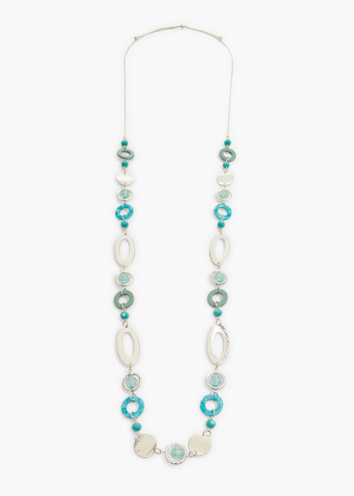 Beaded Turquoise Necklace, , hi-res