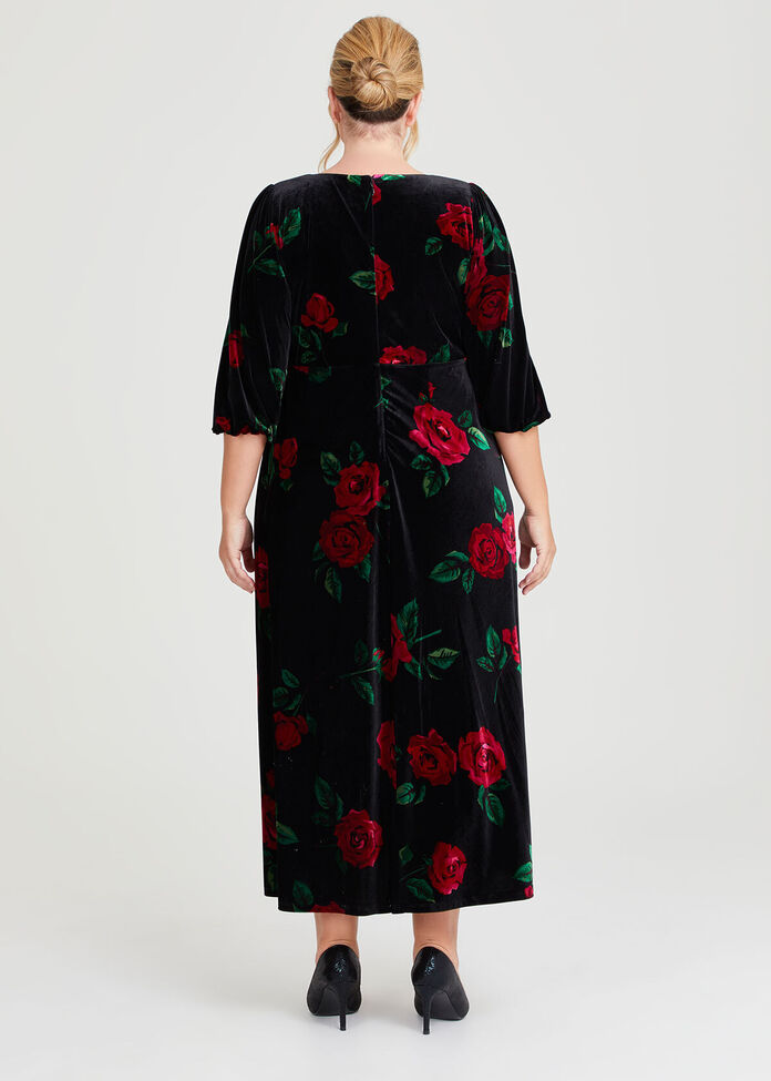Rose Velvet Event Dress, , hi-res