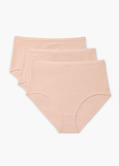 Plus Size 3 Pack Australian Cotton Blend Briefs