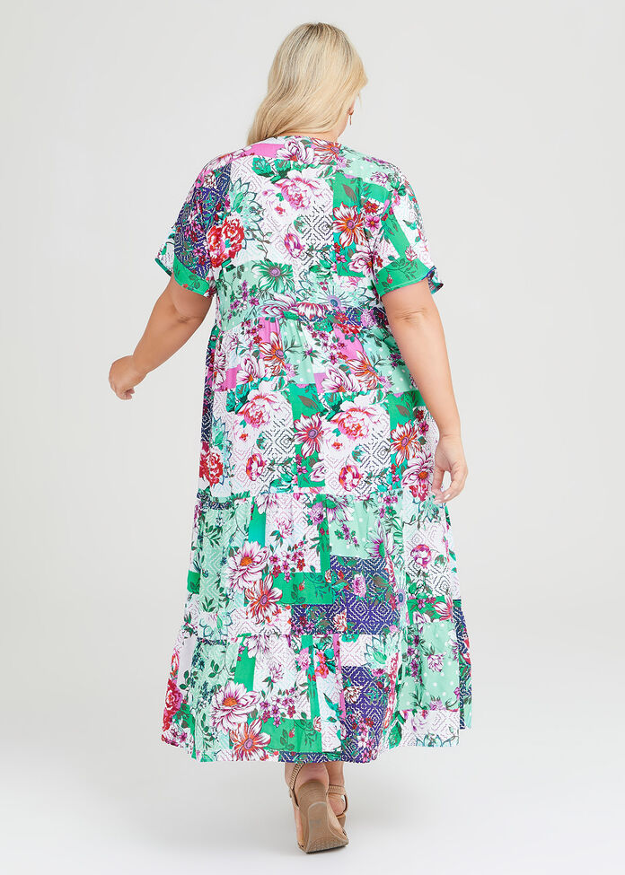 Shop Plus Size Bamboo La Quinta Tier Dress in Multi Taking Shape AU
