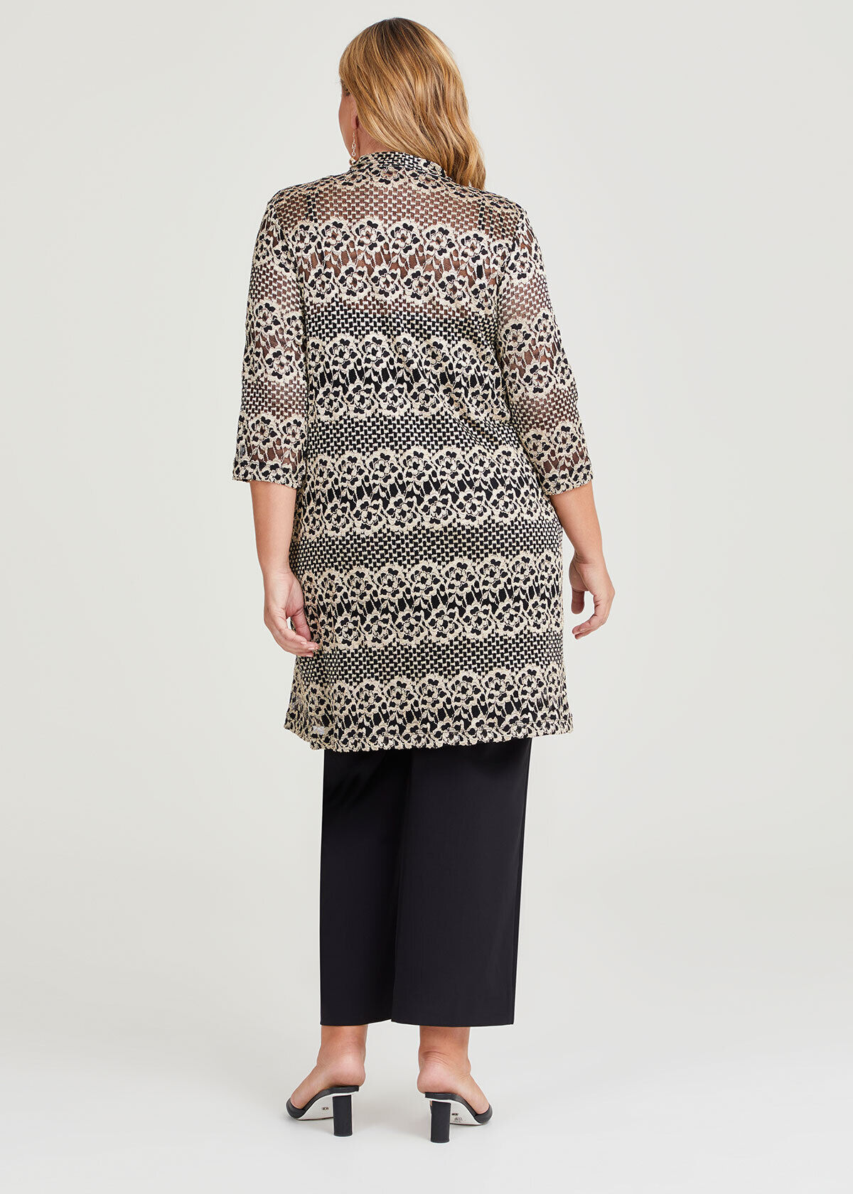 Gold lace cardigan online