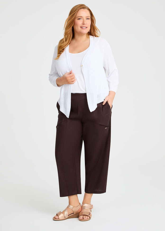 Tori Slub Knit Crop Cardigan, , hi-res