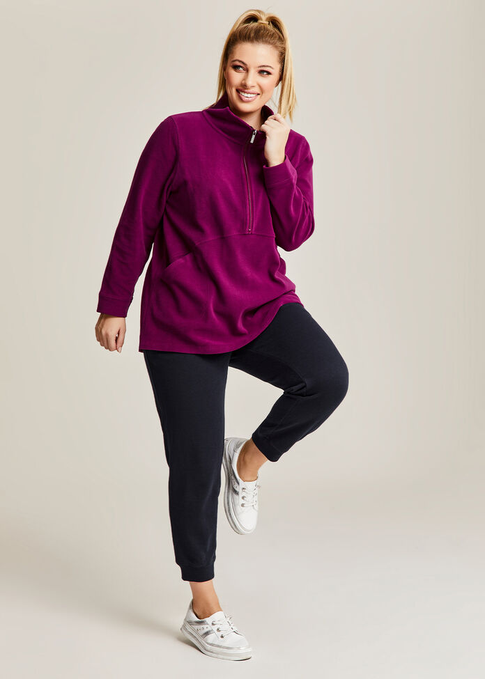 Polar Fleece 1/2 Zip Top, , hi-res